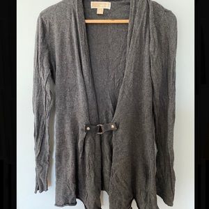 Michael Kors cardigan with leather and metal clasp